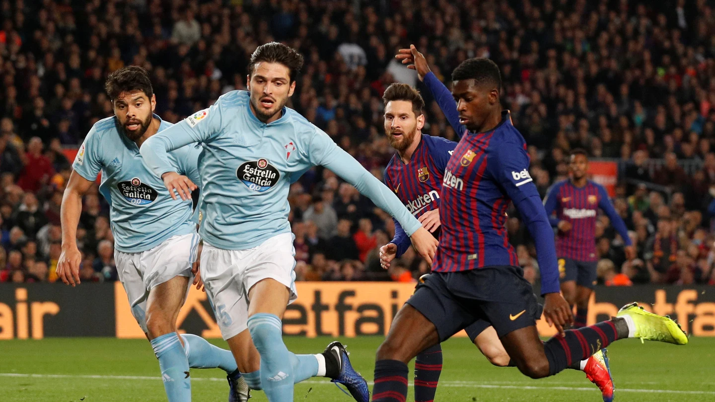 Momento del partido entre Barcelona y Celta Momento del partido entre Barcelona y Celta