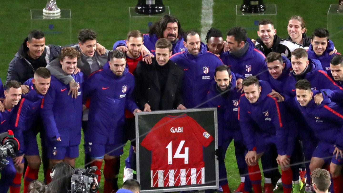 El Atl&eacute;tico homenajea a Gabi