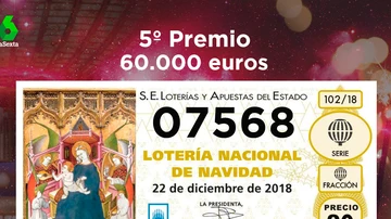 Segundo premio de la Lotería de Navidad 2018