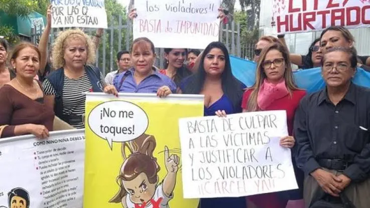 Manifestación de mujeres en Bolivia