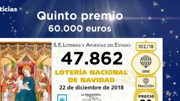 Quinto premio de la Lotería de Navidad Quinto premio de la Lotería de Navidad