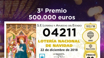 Tercer premio de la Lotería de Navidad 2018 Tercer premio de la Lotería de Navidad 2018