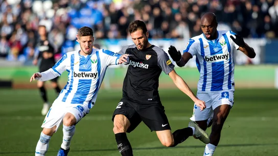 El 'Mudo' Vázquez, durante el partido contra el Leganés El 'Mudo' Vázquez, durante el partido contra el Leganés