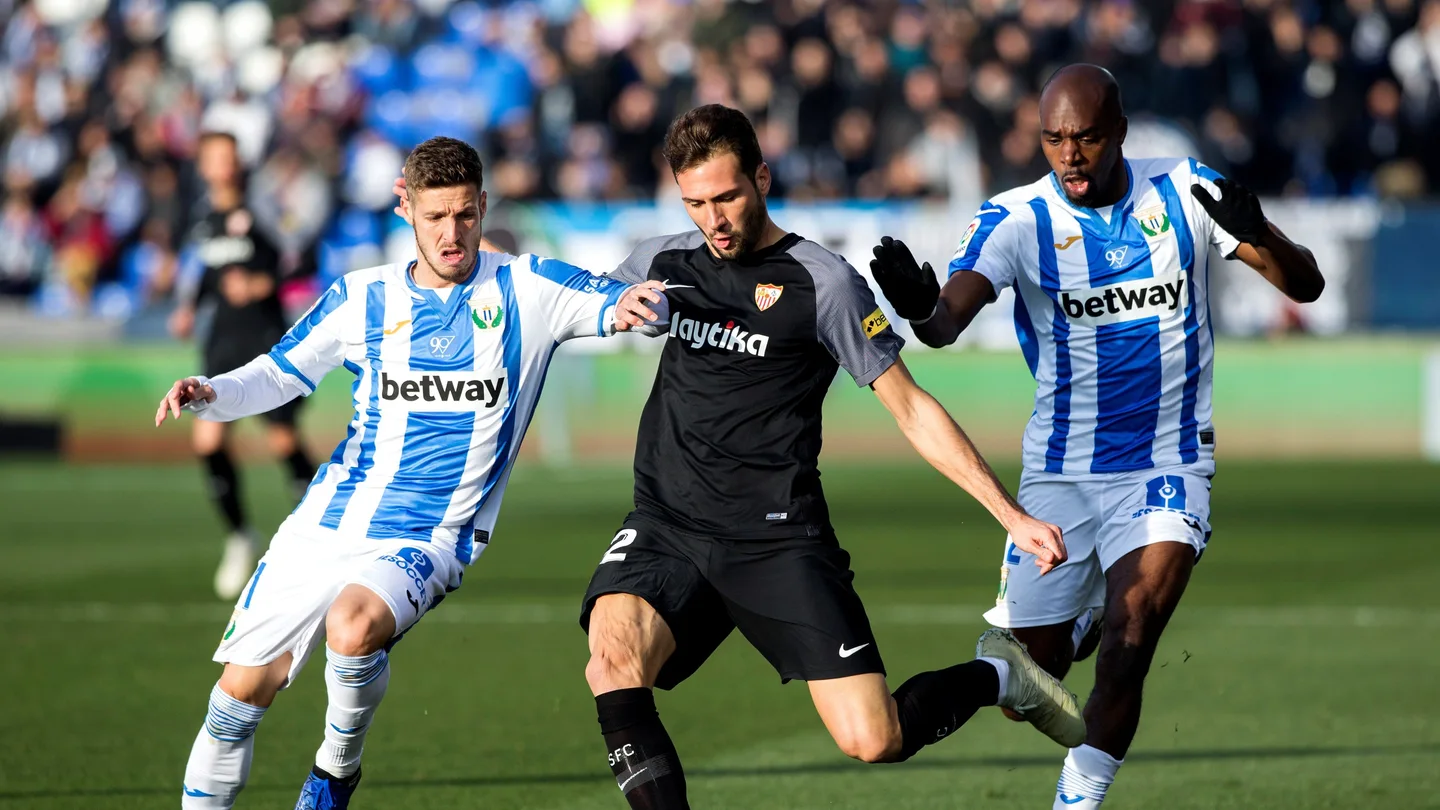 El 'Mudo' Vázquez, durante el partido contra el Leganés El 'Mudo' Vázquez, durante el partido contra el Leganés