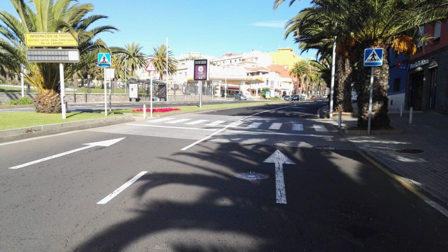 Imagen del lugar del atropello en Tenerife
