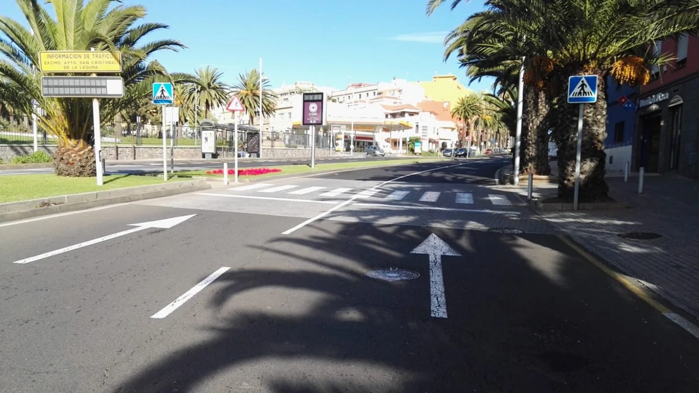Imagen del lugar del atropello en Tenerife Imagen del lugar del atropello en Tenerife