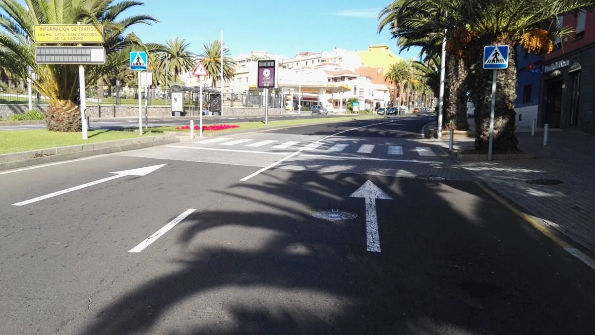 Imagen del lugar del atropello en Tenerife Imagen del lugar del atropello en Tenerife