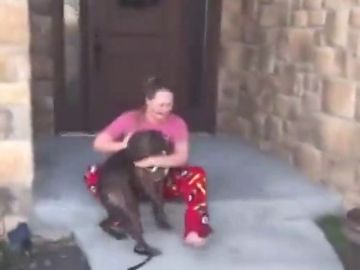 Imagen de la conmovedora reacción de una joven al saber que sus padres adoptaron al perro que ella cuidaba en un refugio Imagen de la conmovedora reacción de una joven al saber que sus padres adoptaron al perro que ella cuidaba en un refugio