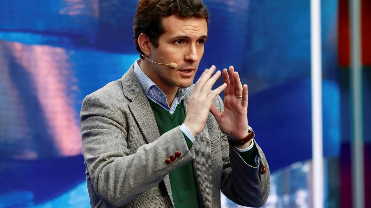 Pablo Casado en un acto del PP