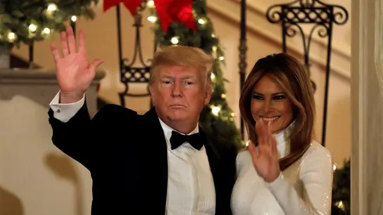 Donald Trump y Melania Trump. en la Casa Blanca. Donald Trump y Melania Trump. en la Casa Blanca.