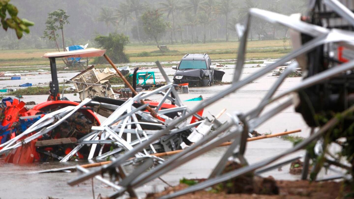 Imagen de una zona azotada por el tsunami de Indonesia
