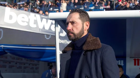 Machín, en Butarque Machín, en Butarque