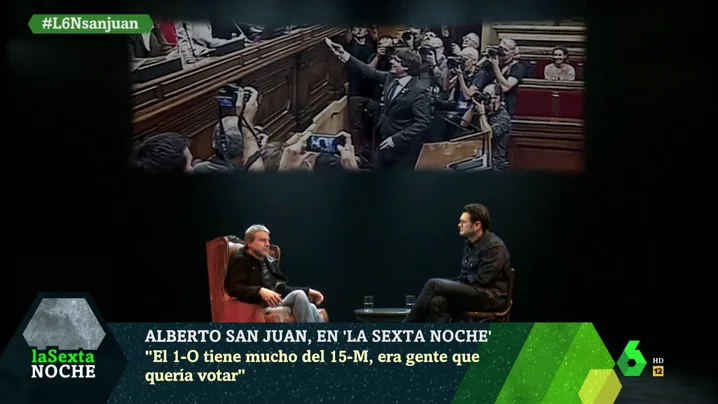 La solución de Alberto San Juan para el conflicto en Cataluña: "Algún día tiene que haber un referéndum"