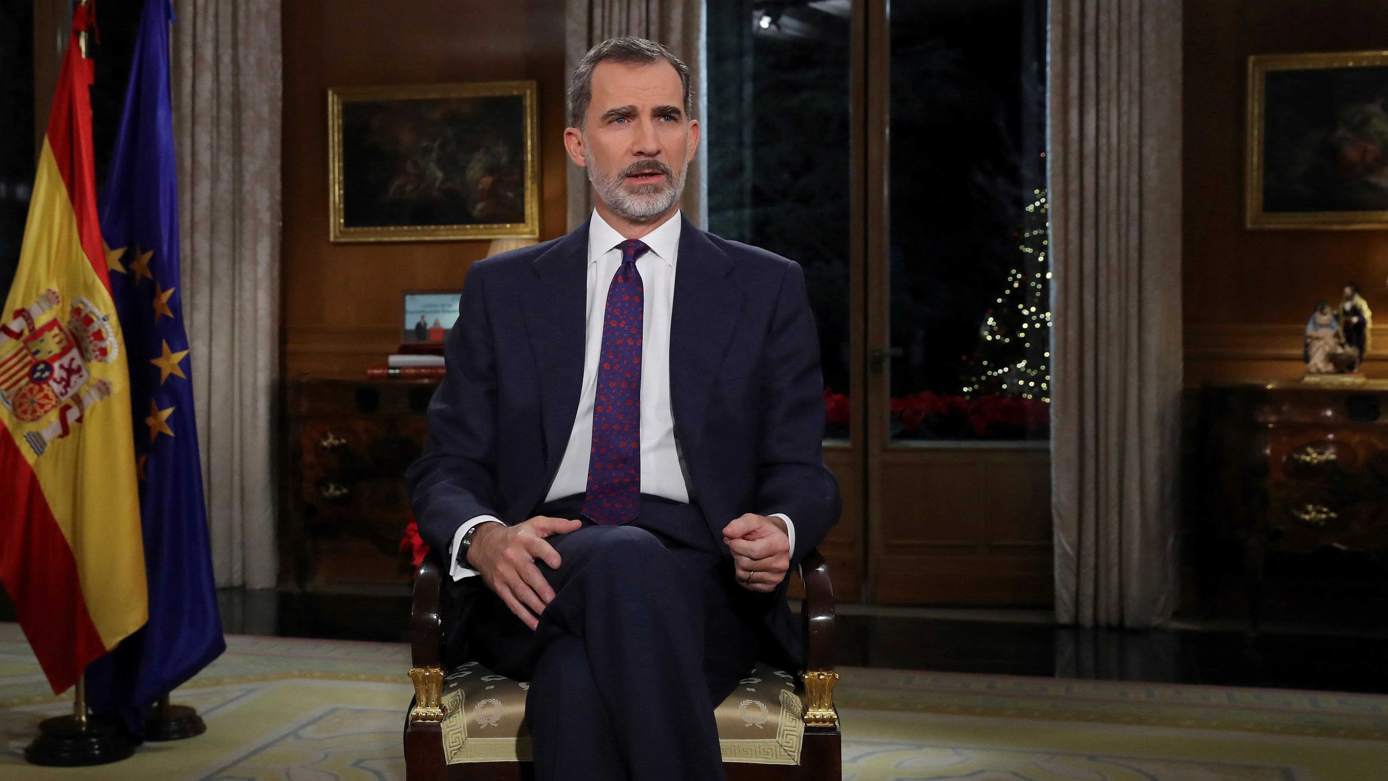  El Rey Felipe VI pronuncia el tradicional mensaje de Navidad