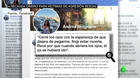 Andrea, la joven estadounidense violada en Aluche, recauda más de 4.000 dólares para víctimas de la violencia machista Andrea, la joven estadounidense violada en Aluche, recauda más de 4.000 dólares para víctimas de la violencia machista