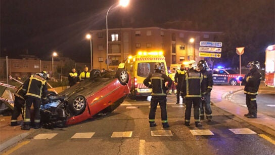 Imagen del veh&iacute;culo tras el accidente