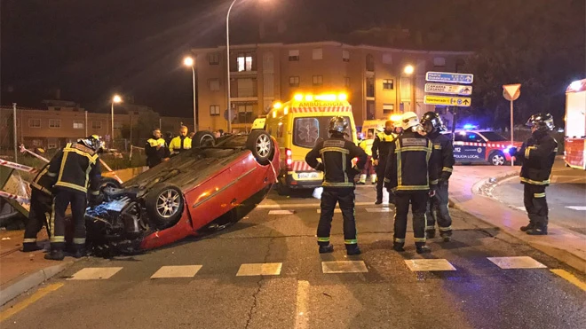 Imagen del vehículo tras el accidente