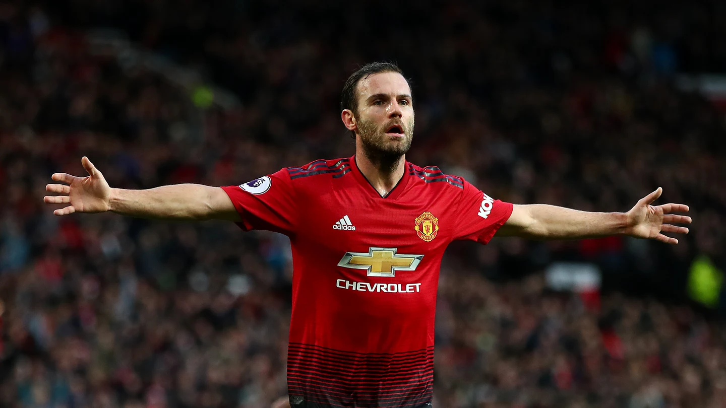 Mata celebra uno de sus goles con el Manchester United Mata celebra uno de sus goles con el Manchester United