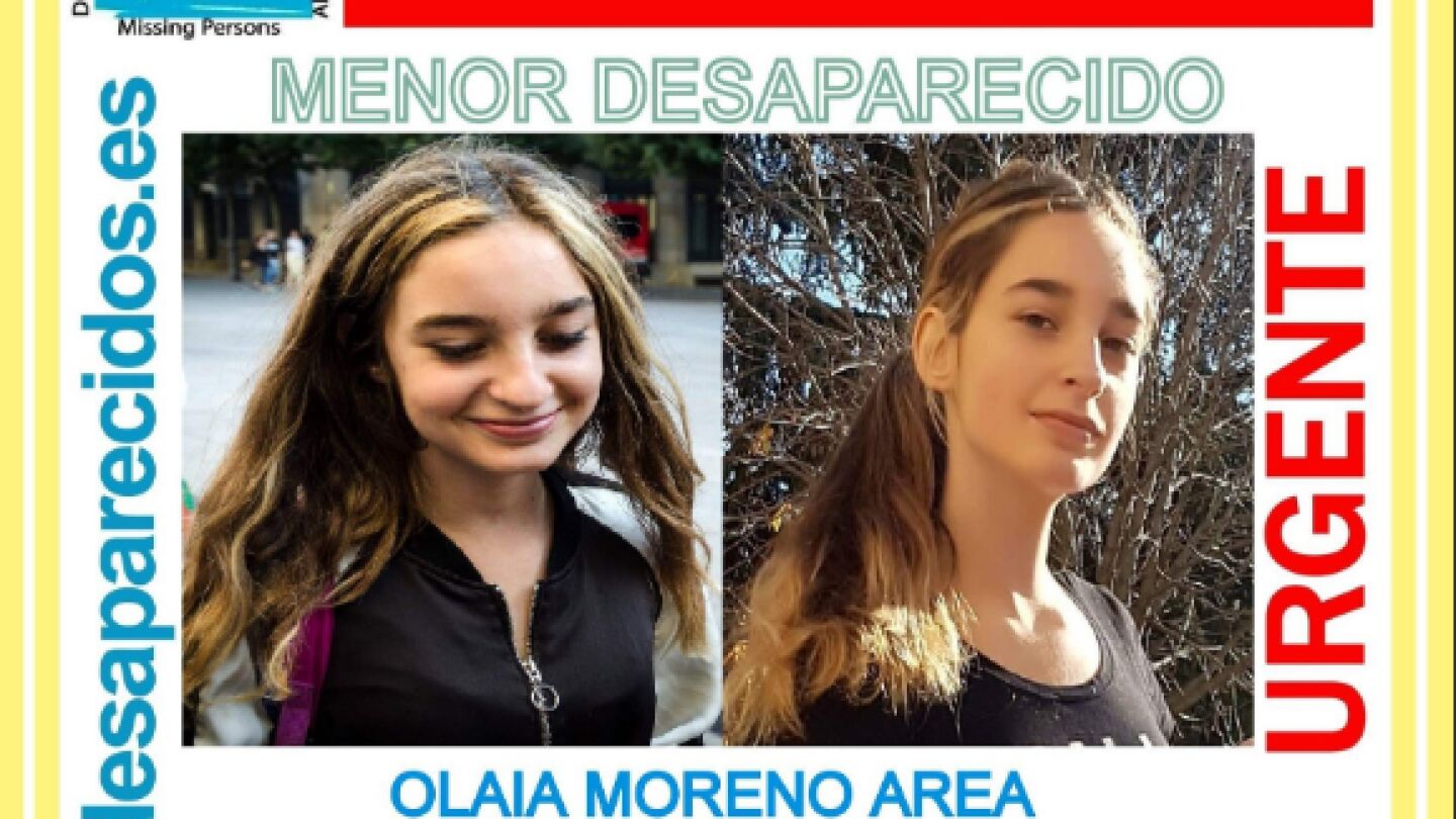 Imagen de la menor desaparecida