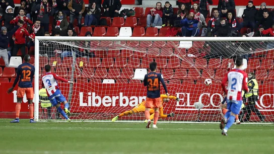 Noblejas bate al guardameta del Valencia, Jaume Domenech Noblejas bate al guardameta del Valencia, Jaume Domenech