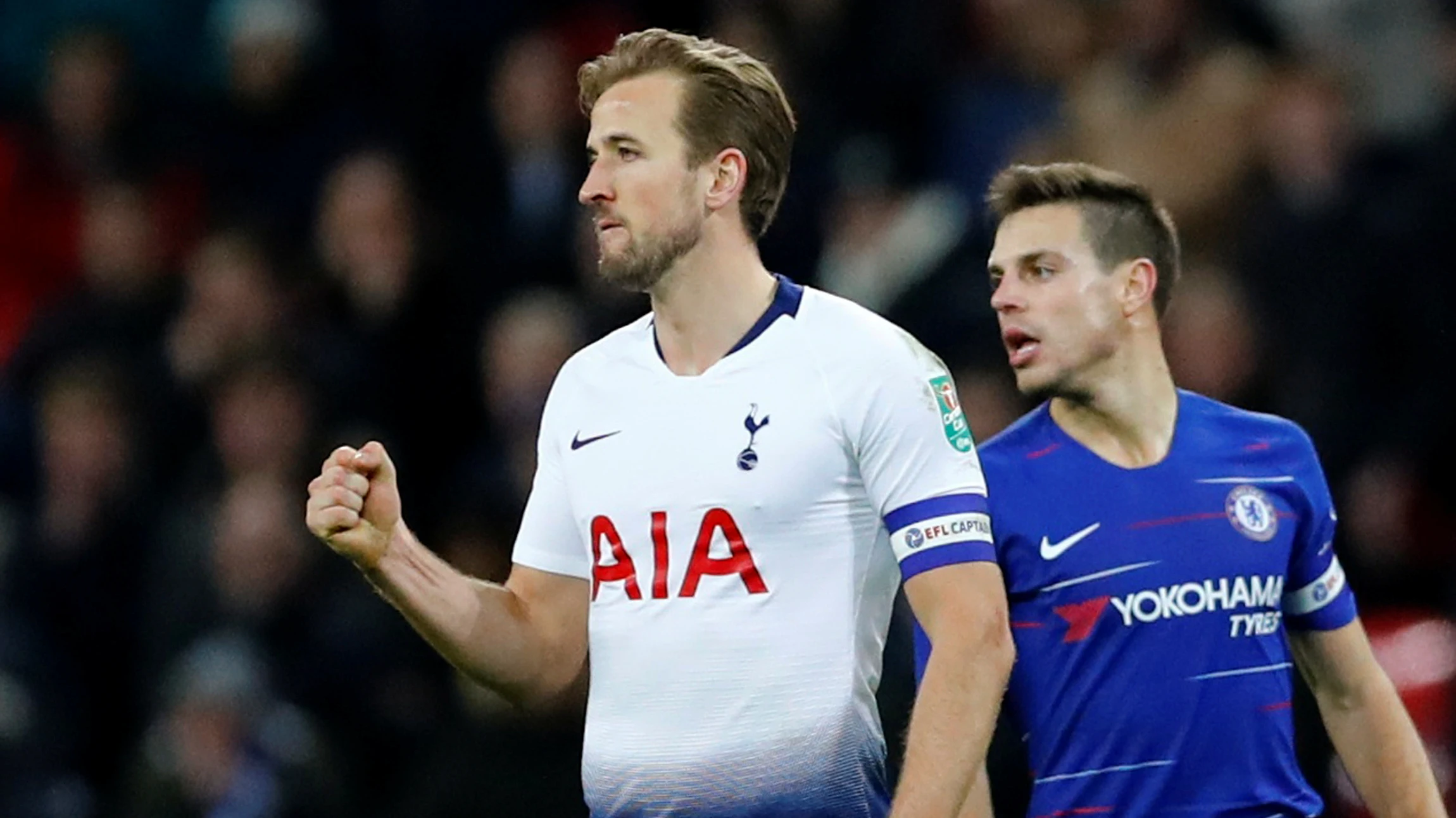 Harry Kane celebra su gol ante el Chelsea Harry Kane celebra su gol ante el Chelsea