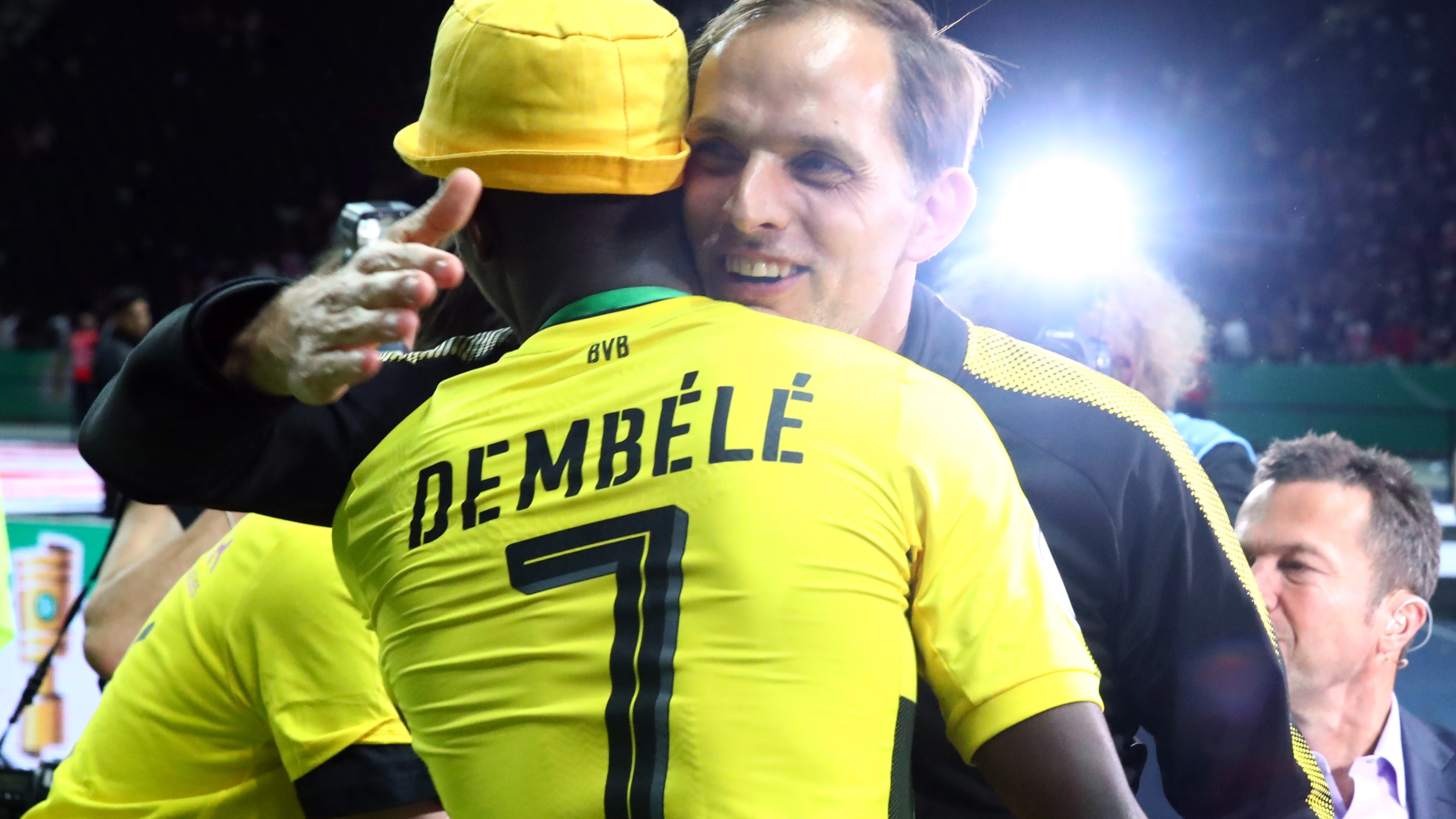 Thomas Tuchel y Dembélé, en su época en el Borussia Dortmund