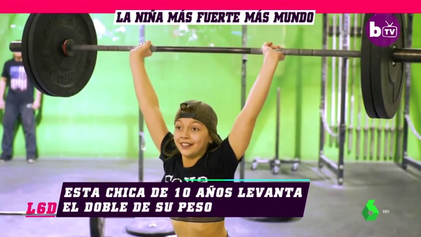 'Queen Beezy', la ni&ntilde;a de 11 a&ntilde;os que levanta 72 kilos, m&aacute;s del doble de su peso