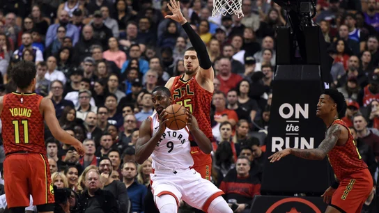 Serge Ibaka, durante el partido contra los Hawks Serge Ibaka, durante el partido contra los Hawks