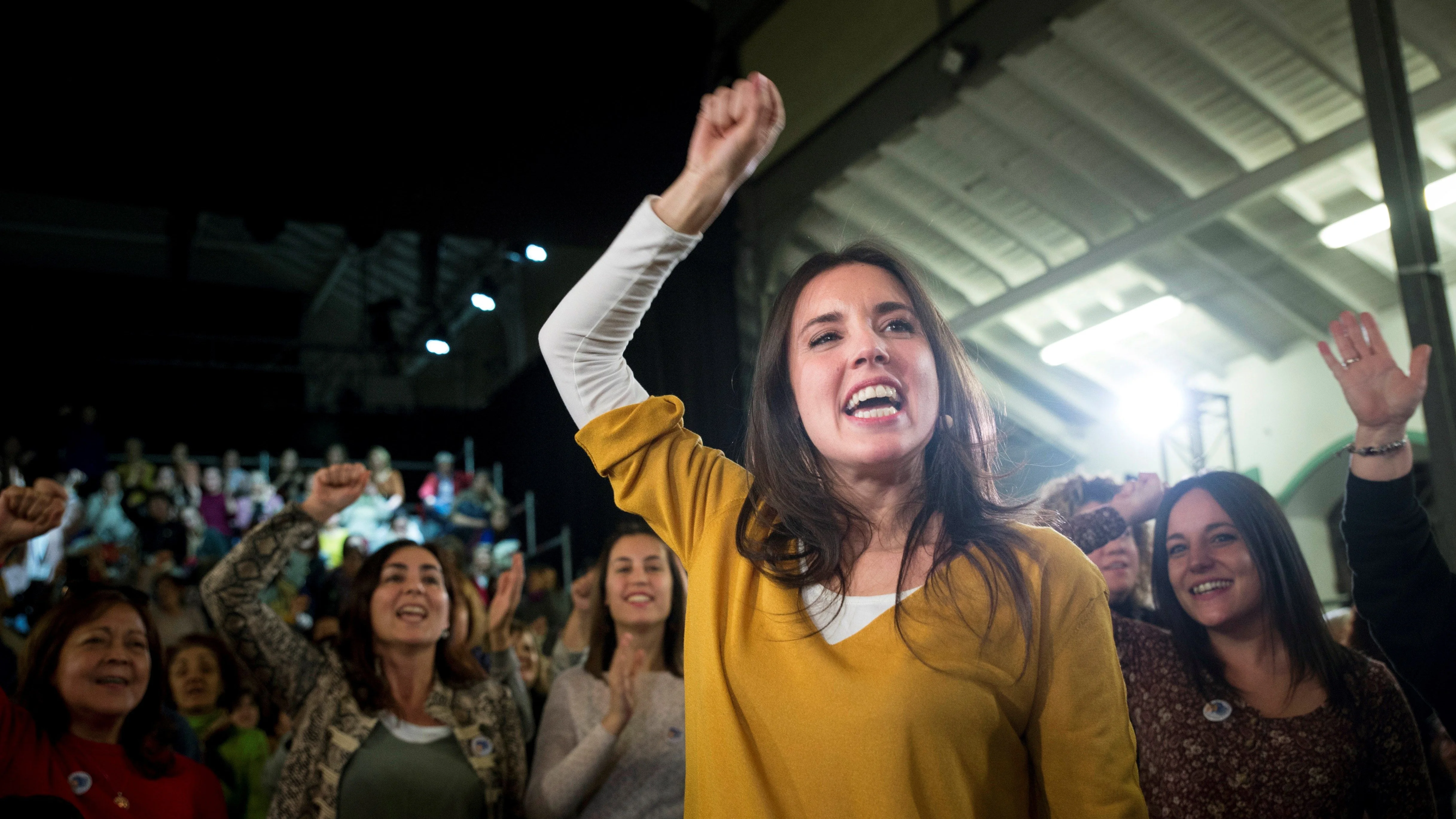 Irene Montero en el acto de Madrid