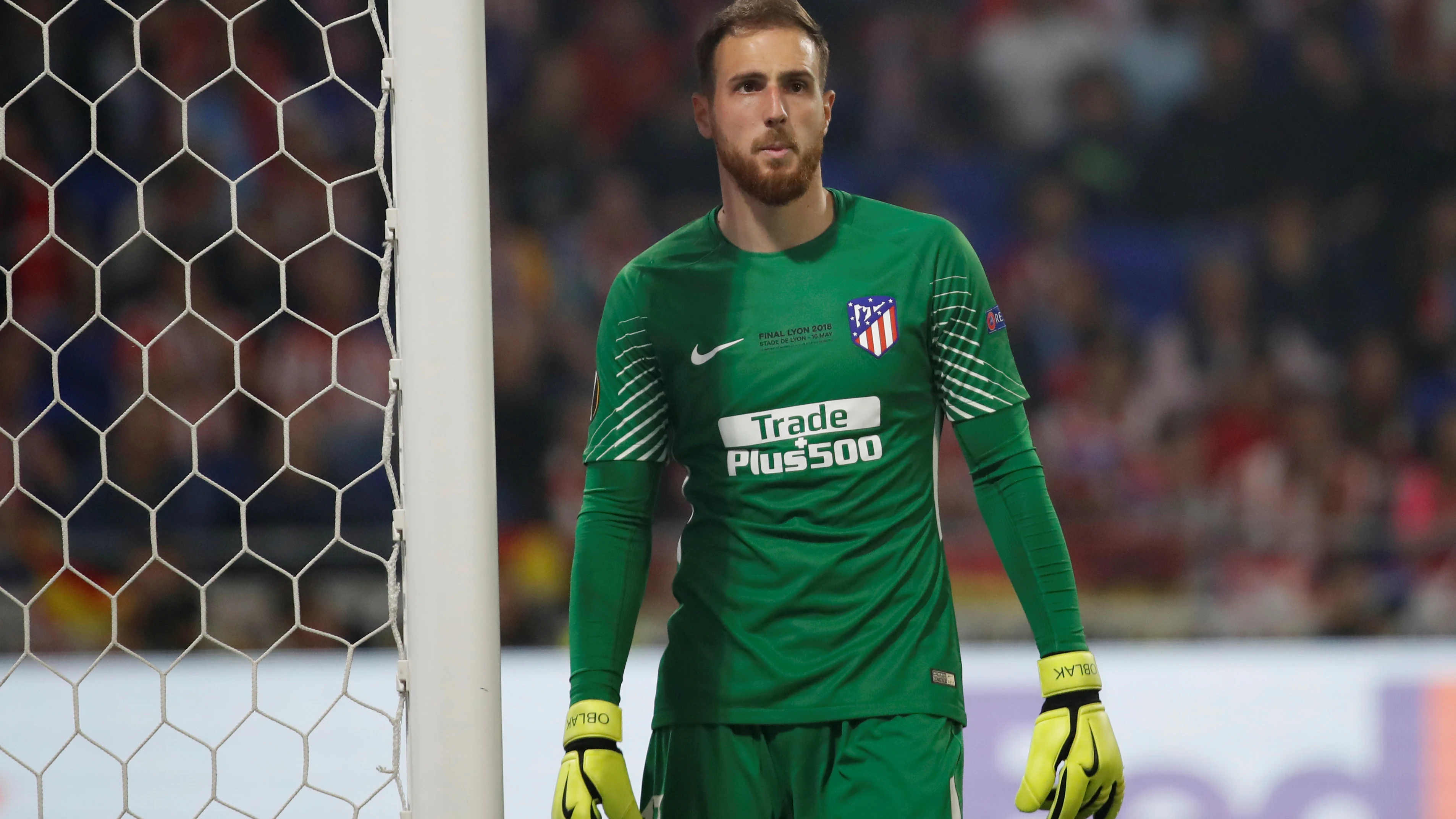 Jan Oblak, durante un partido con el Atlético de Madrid