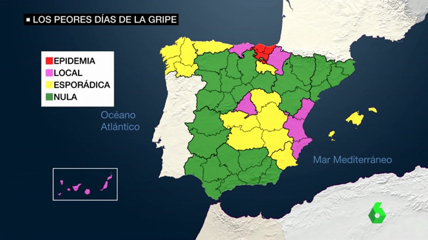 Llegan los peores días de la gripe: el virus se extiende por toda España siendo ya epidemia en País Vasco Llegan los peores días de la gripe: el virus se extiende por toda España siendo ya epidemia en País Vasco
