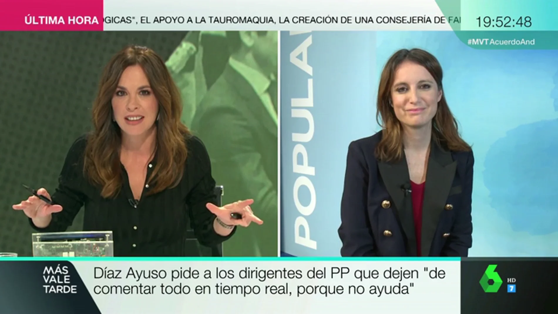 Andrea Levy, sobre las exigencias de Vox en Andalucía: "El PP no se ha movido de sus posiciones"
