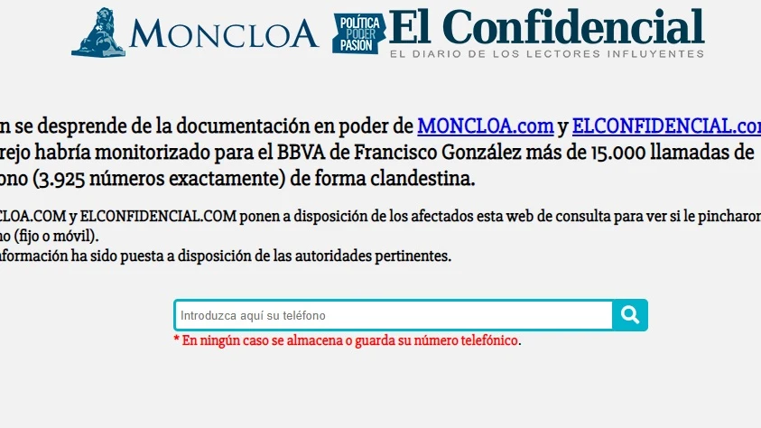 Buscador habilitado por Elconfidencial.com y Moncloa.com