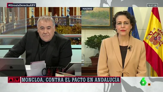 La tajante respuesta de Valerio a las políticas de Vox: "No es que sea un retroceso de 30 años, es que nos vamos a la Edad Media" La tajante respuesta de Valerio a las políticas de Vox: "No es que sea un retroceso de 30 años, es que nos vamos a la Edad Media"
