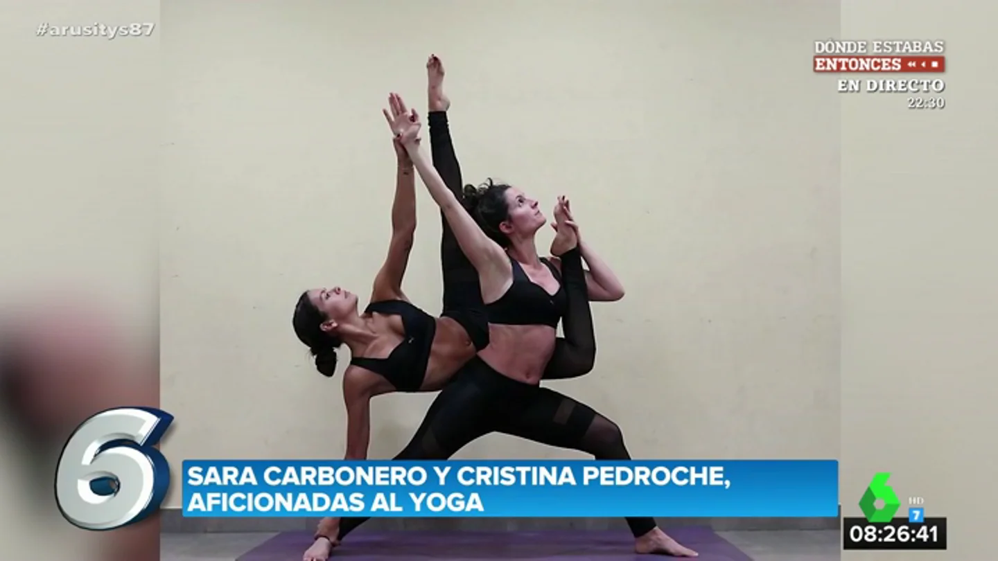 Cristina Pedroche, haciendo yoga unto a una amiga Cristina Pedroche, haciendo yoga unto a una amiga