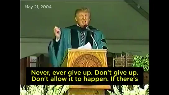 El discurso de Trump en 2004 que contradice al propio Trump: "Si veis un muro, atravesadlo, id al otro lado. Nunca os rindáis" El discurso de Trump en 2004 que contradice al propio Trump: "Si veis un muro, atravesadlo, id al otro lado. Nunca os rindáis"