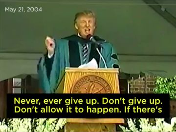 El discurso de Trump en 2004 que contradice al propio Trump: &quot;Si veis un muro, atravesadlo, id al otro lado. Nunca os rindáis&quot;