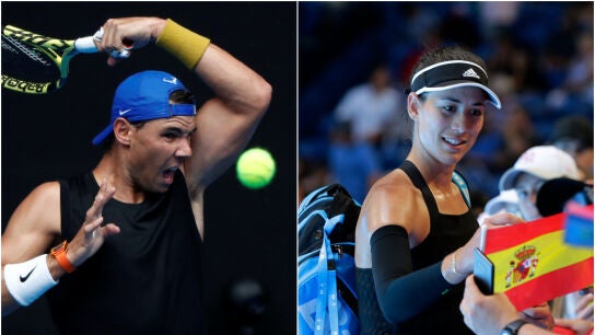 Rafa Nadal y Garbi&ntilde;e Muguruza