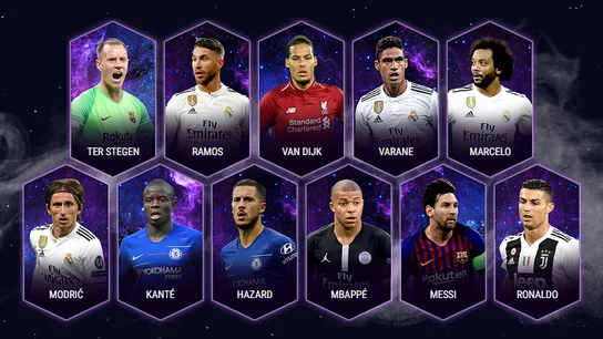 El once del año para los usuarios de la UEFA El once del año para los usuarios de la UEFA