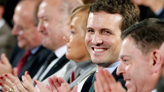 El líder del PP, Pablo Casado, en Oviedo El líder del PP, Pablo Casado, en Oviedo