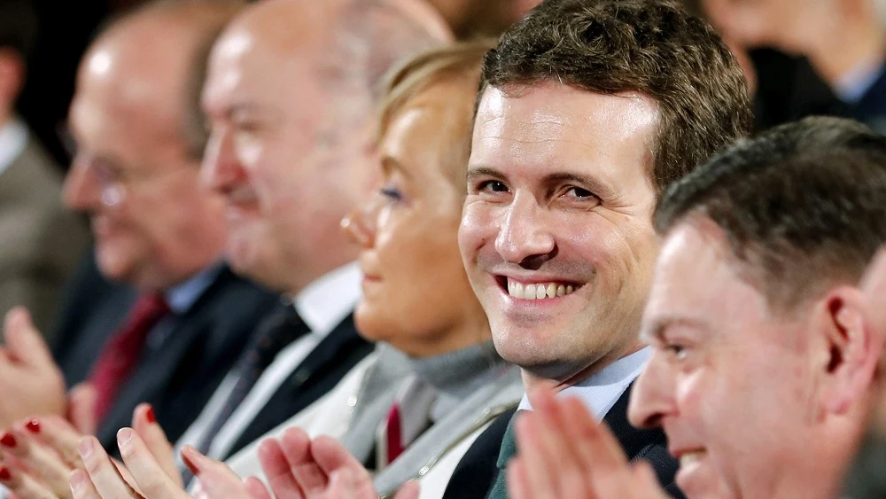 El líder del PP, Pablo Casado, en Oviedo El líder del PP, Pablo Casado, en Oviedo