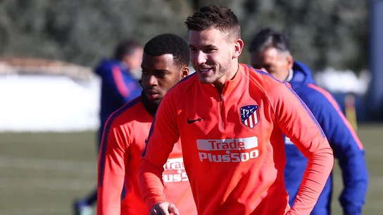 Lucas, sonriente en un entrenamiento Lucas, sonriente en un entrenamiento