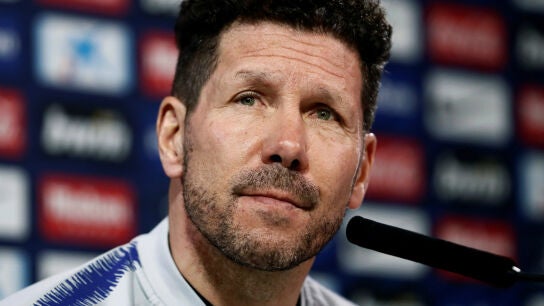 Diego Simeone, en rueda de prensa