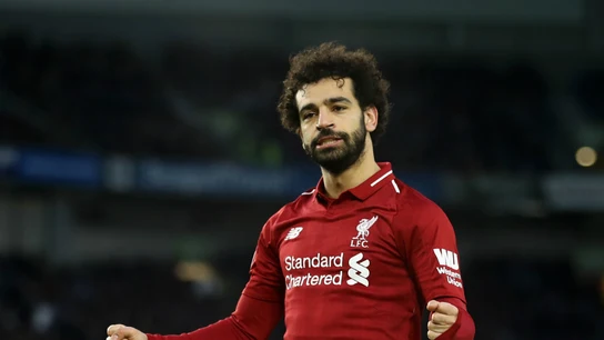 Salah celebra un gol con el Liverpool Salah celebra un gol con el Liverpool