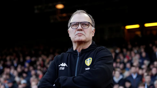 Marcelo Bielsa, durante un partido del Leeds United Marcelo Bielsa, durante un partido del Leeds United