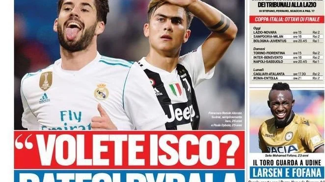 La portada con el posible trueque entre Real Madrid y Juventus