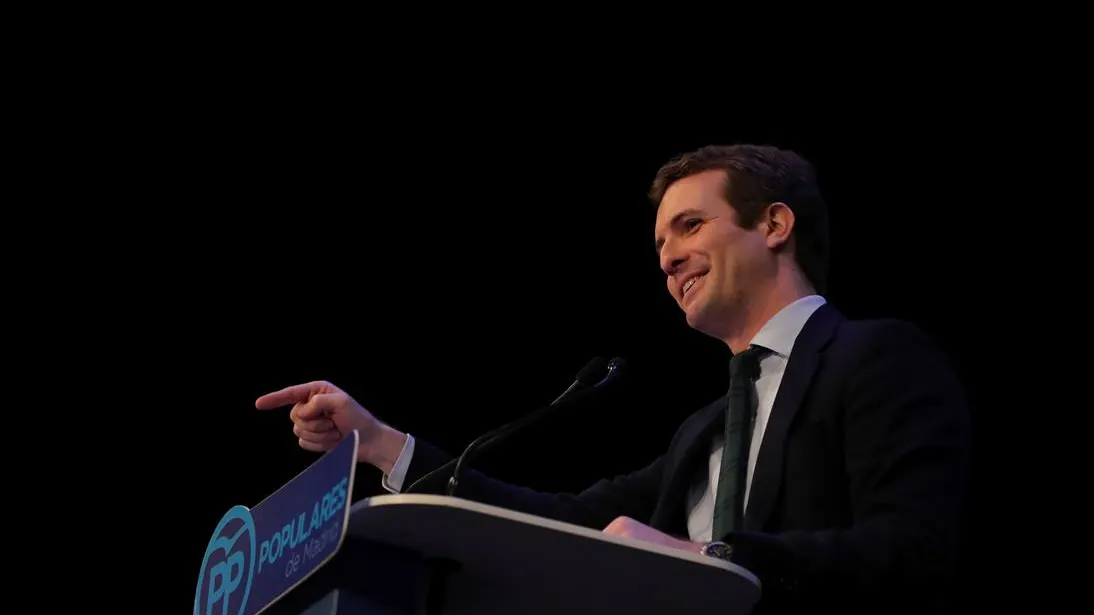 Pablo Casado durante un acto del Partido Popular