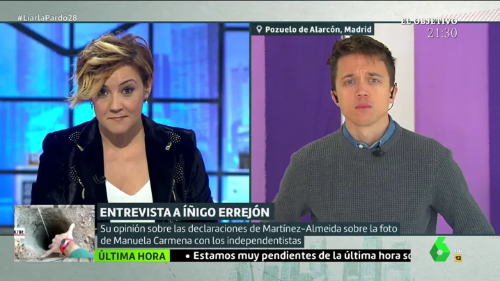 Íñigo Errejón en una entrevista en Liarla Pardo