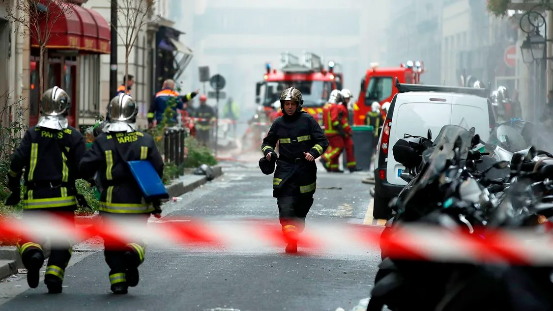 Exteriores del lugar de la explosión de París