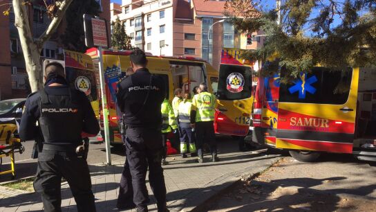 Imagen de la intervenci&oacute;n en la reyerta por parte de la Polic&iacute;a Nacional y el 112
